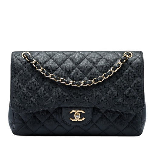 Classic Double Flap Bag Quilted Caviar Jumbo