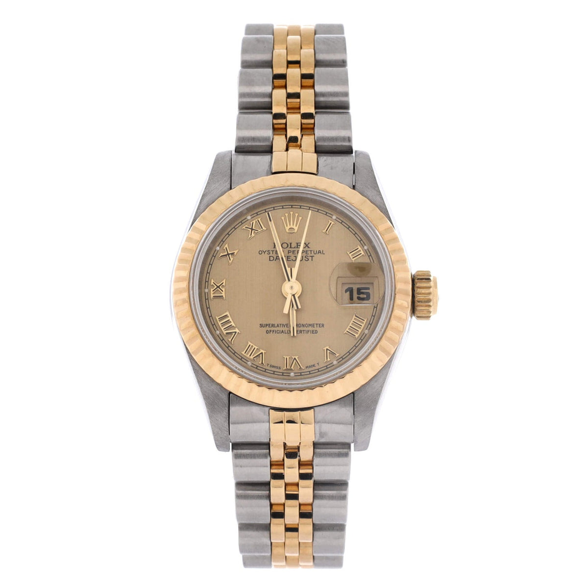 Oyster Perpetual Datejust Automatic Watch Stainless Steel and Yellow Gold 26