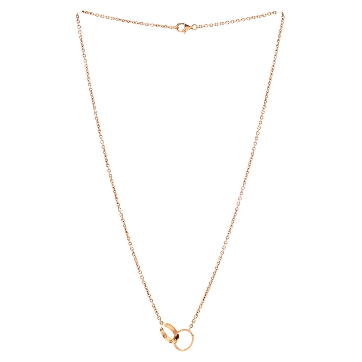 Love Interlocking Necklace 18K Rose Gold