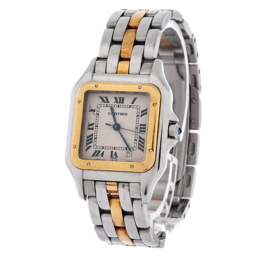 Vintage Panthere de Cartier Quartz Watch Stainless Steel and Yellow Gold 27