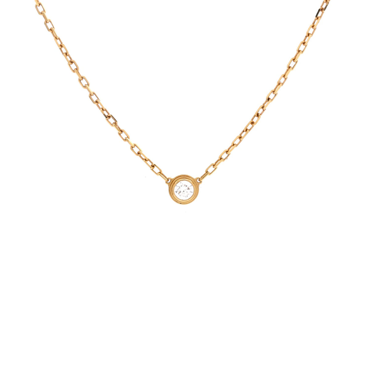 Cartier D'Amour Pendant Necklace 18K Yellow Gold and Diamond Small
