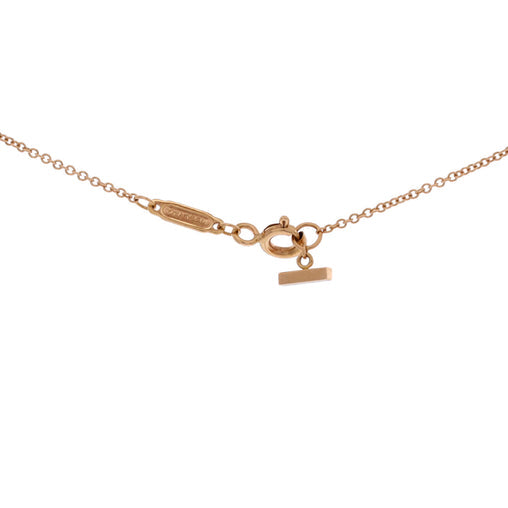 T Smile Pendant Necklace 18K Rose Gold Mini