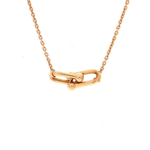 HardWear Double Link Pendant Necklace 18K Rose Gold Small