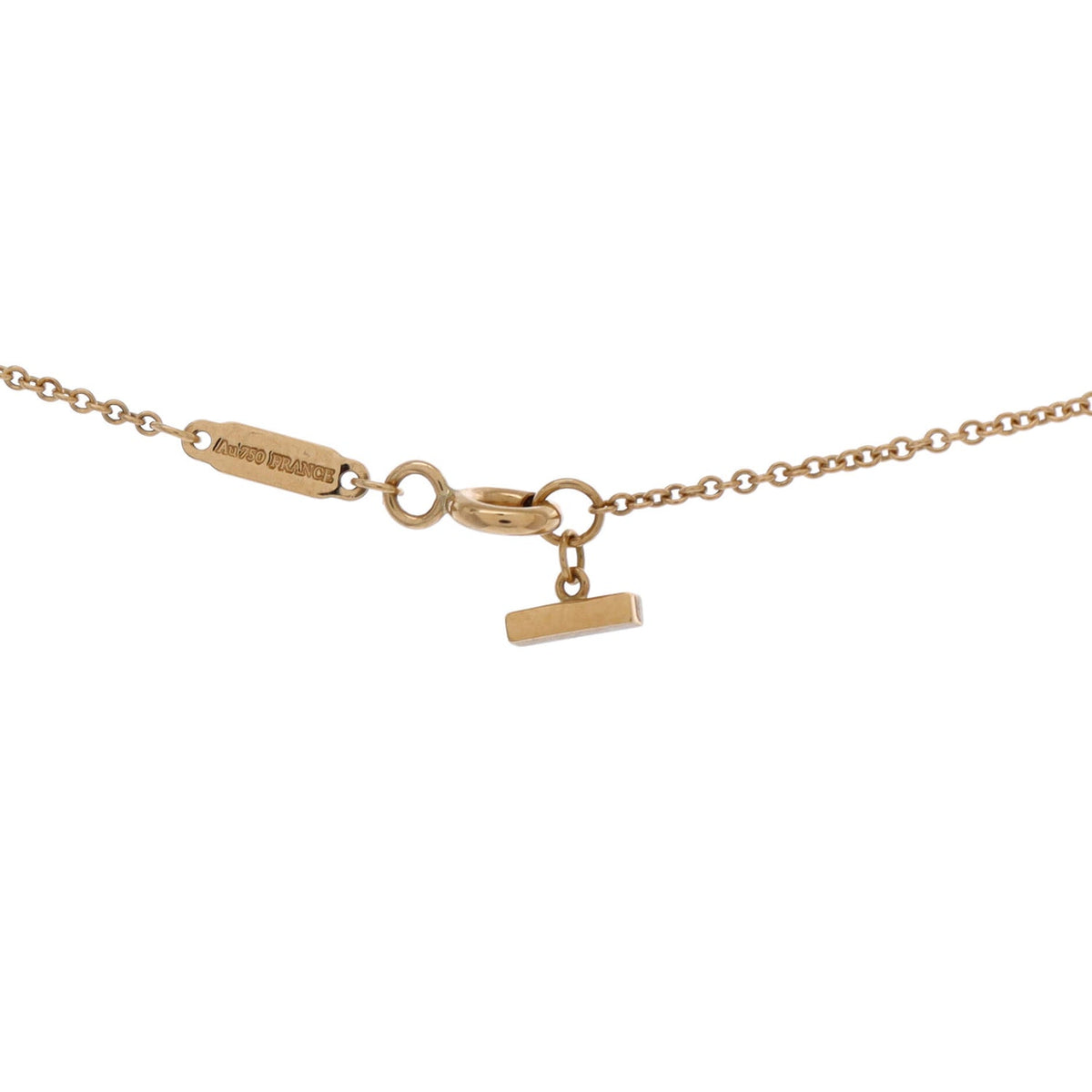 T Smile Pendant Necklace 18K Yellow Gold with Diamonds Small