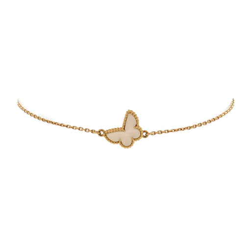 Sweet Alhambra Butterfly Bracelet 18K Yellow Gold and Mother of Pearl