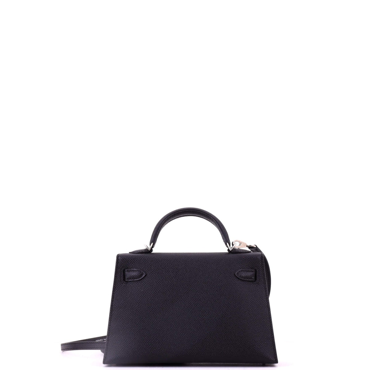 Kelly Mini II Bag Noir Epsom with Palladium Hardware 20