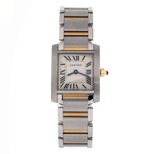 Tank Francaise Quartz Watch Stainless Steel and Yellow Gold 20