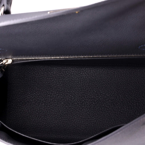 Kelly Handbag Bicolor Epsom with Palladium Hardware 25
