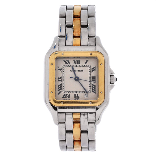 Vintage Panthere de Cartier Quartz Watch Stainless Steel and Yellow Gold 27
