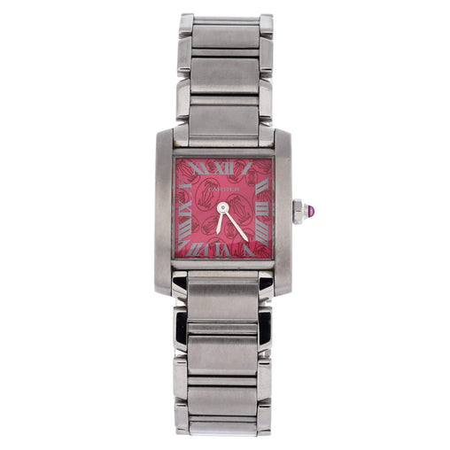 Limited Edition Tank Francaise Quartz Watch Stainless Steel 20