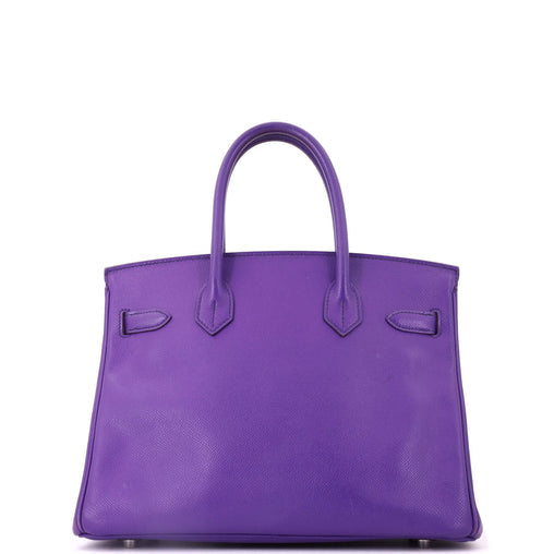 Birkin Handbag Crocus Epsom with Palladium Hardware 30