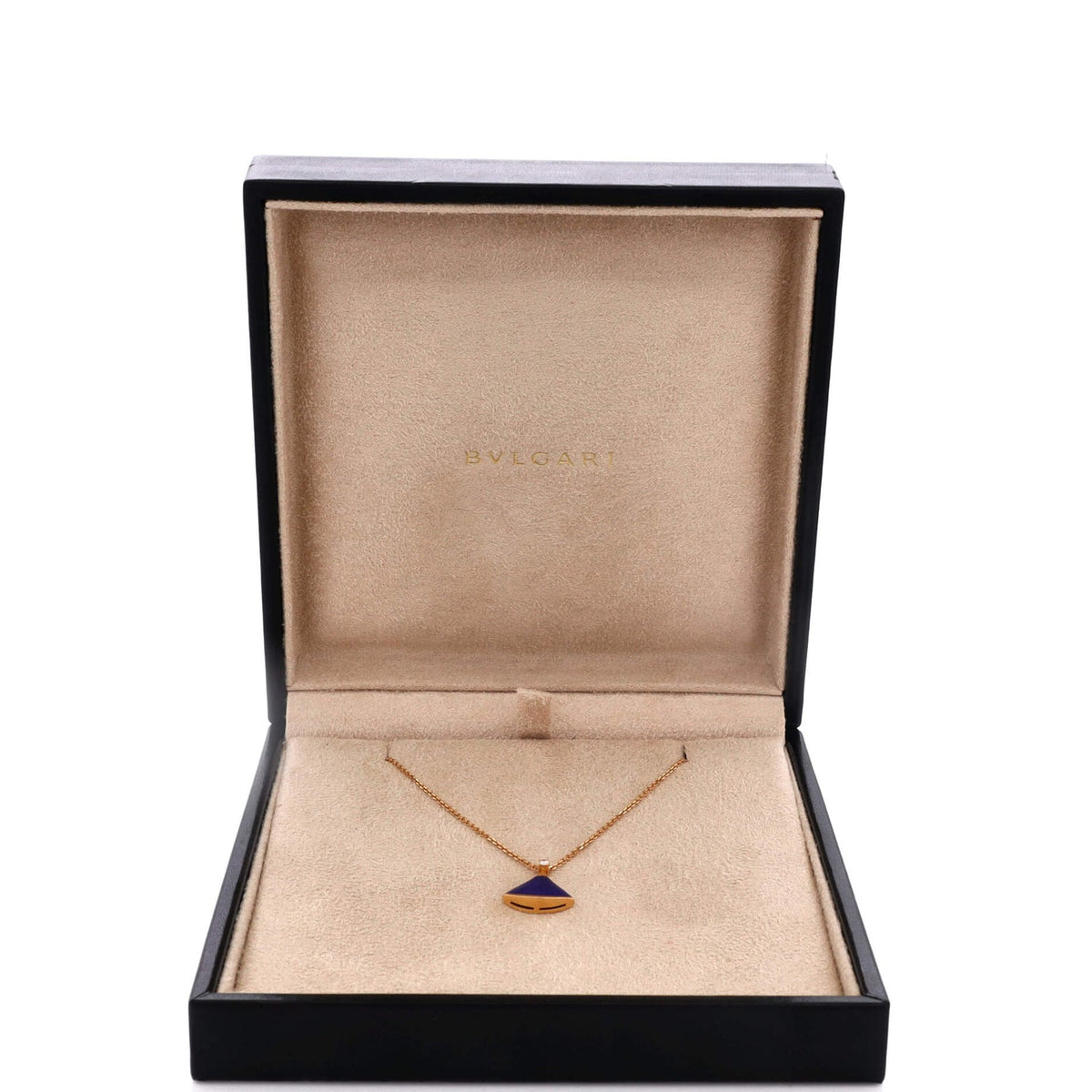 Divas' Dream Pendant Necklace 18K Rose Gold with Lapis Lazuli and Diamond Small