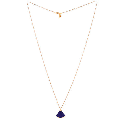 Divas' Dream Pendant Necklace 18K Rose Gold with Lapis Lazuli and Diamond Small