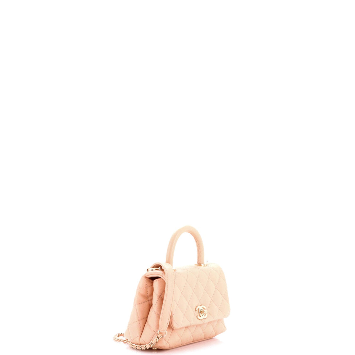 Coco Top Handle Bag Quilted Caviar Extra Mini