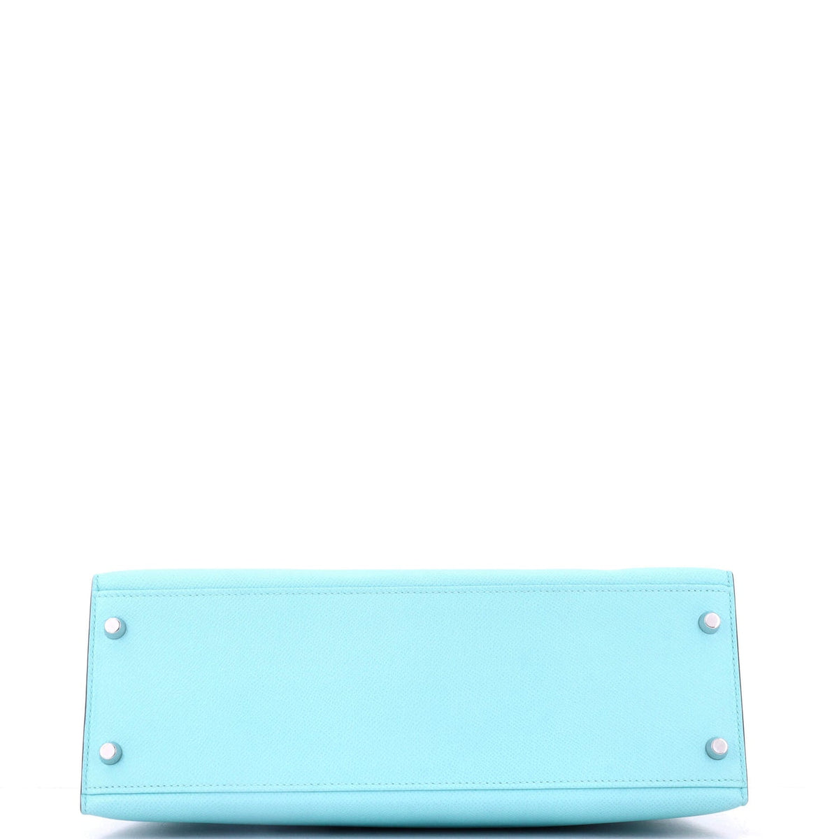 Kelly Handbag Bleu Atoll Epsom with Palladium Hardware 35