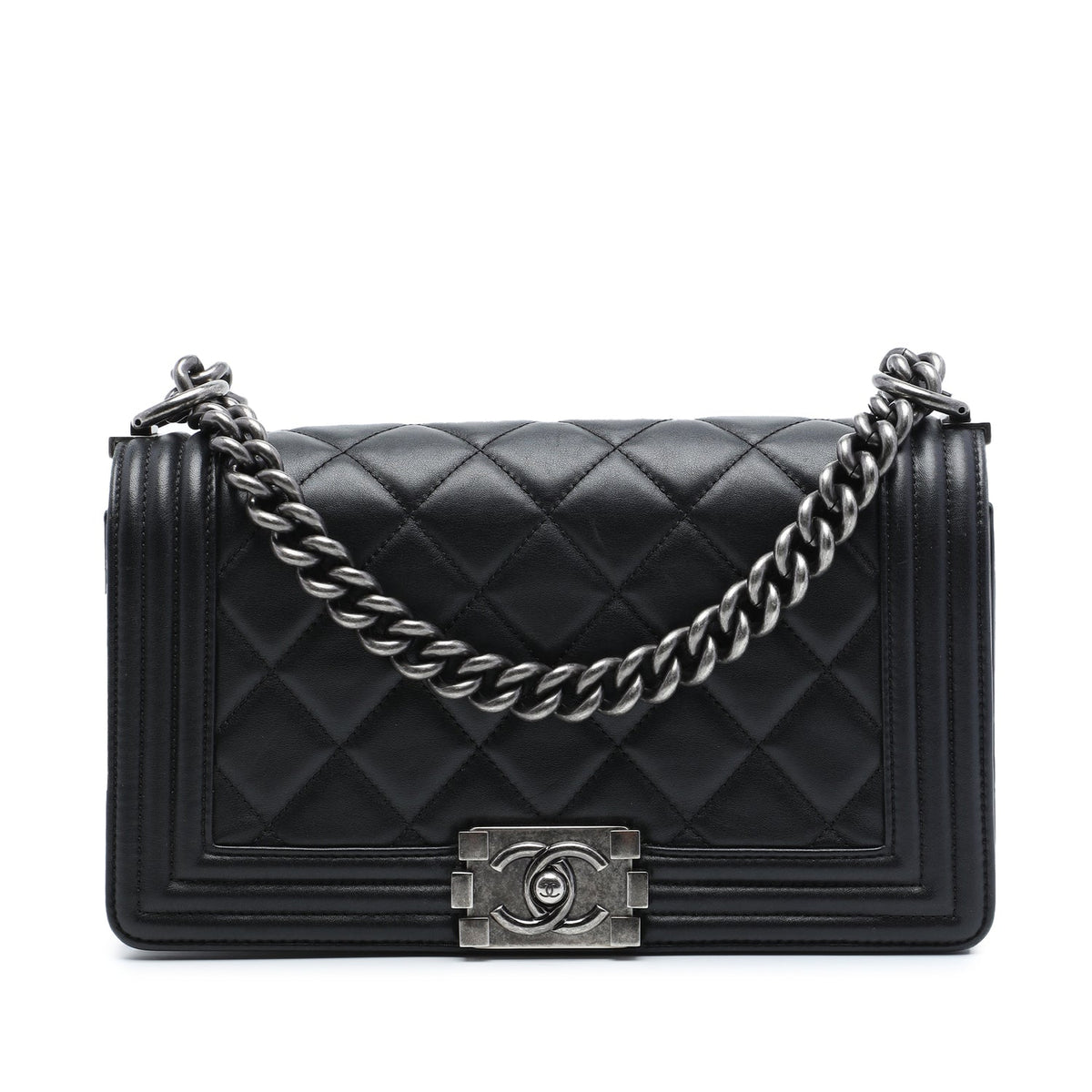 Boy Flap Bag Quilted Lambskin Old Medium