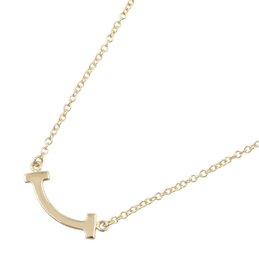 T Smile Mini Pendant Necklace 18K Yellow Gold with Diamonds