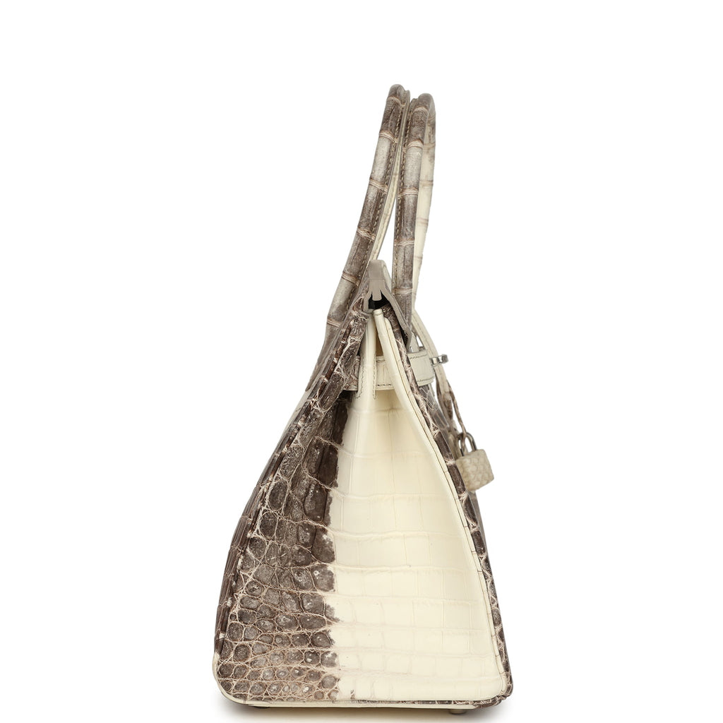 Hermès Birkin 30 Himalaya Niloticus Crocodile Palladium Hardware (Copy)