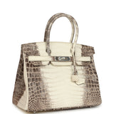Hermès Birkin 30 Himalaya Niloticus Crocodile Palladium Hardware (Copy)