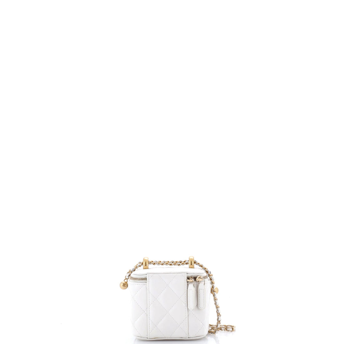 Perfect Fit Vanity Case with Chain Quilted Calfskin Mini