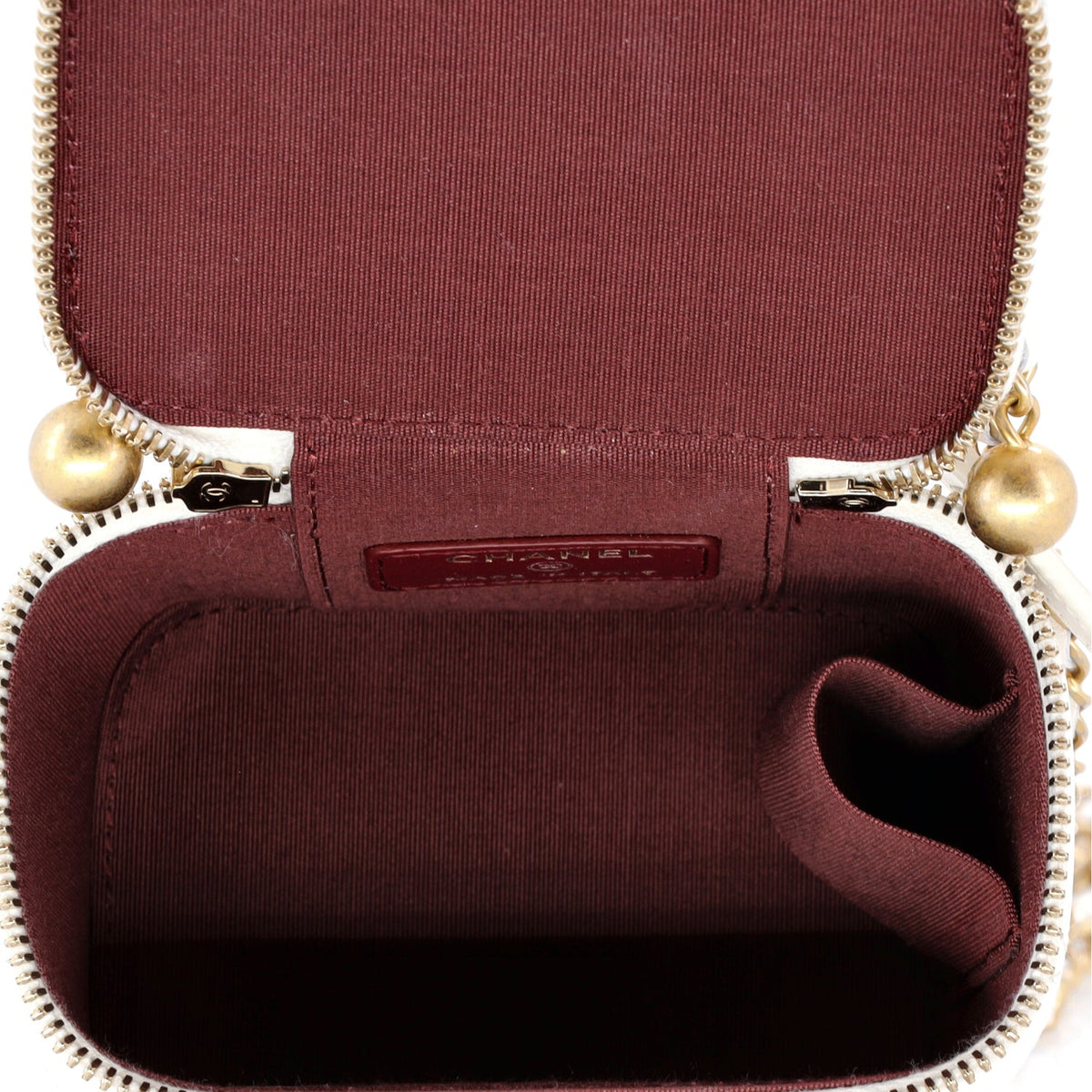 Perfect Fit Vanity Case with Chain Quilted Calfskin Mini