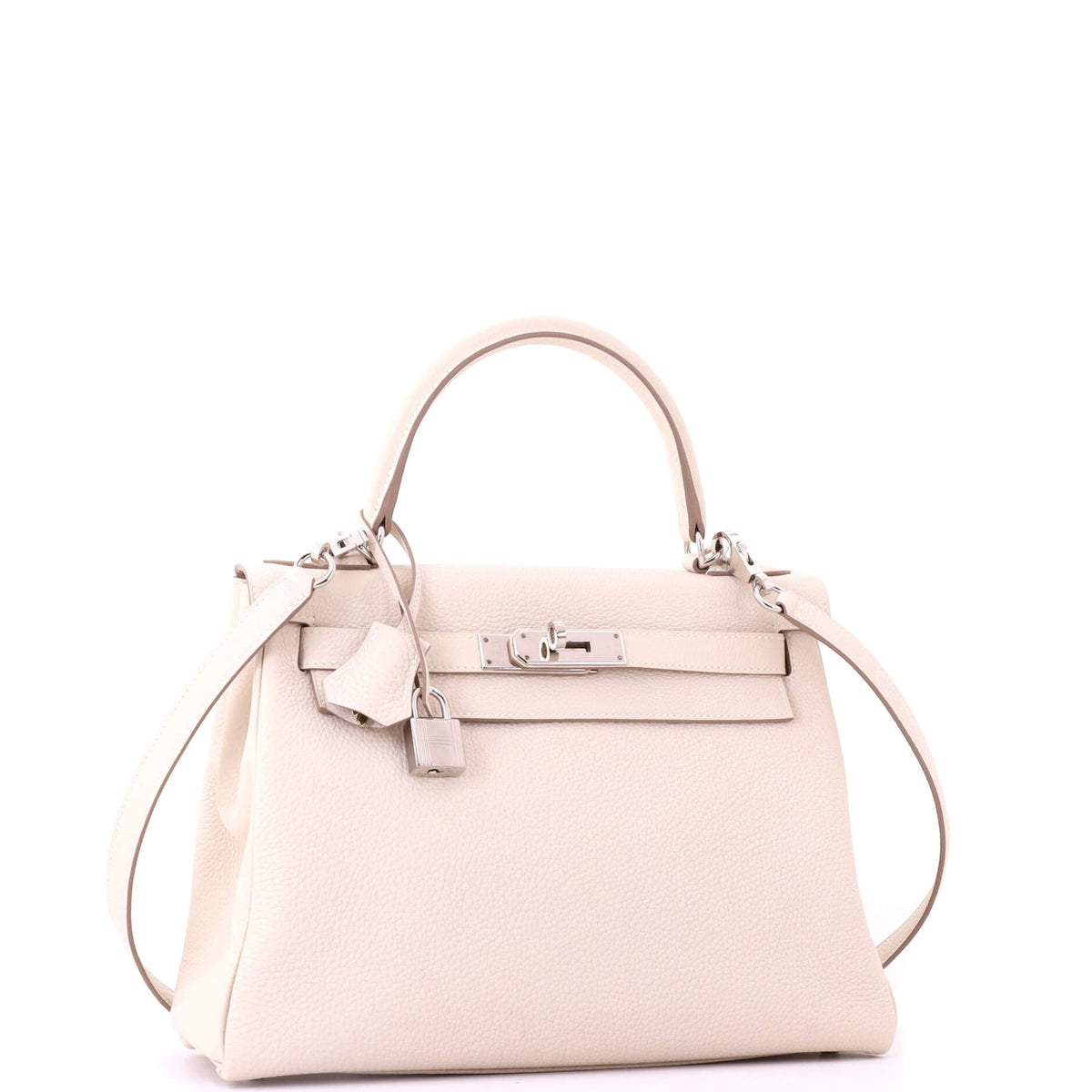 Kelly Handbag Light Togo with Palladium Hardware 28