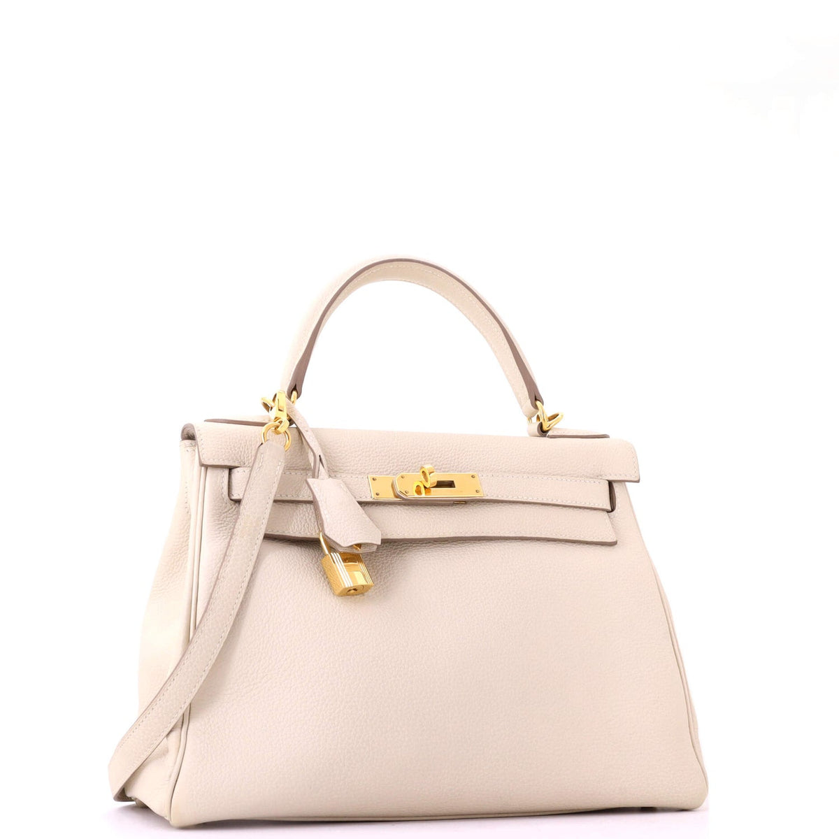 Kelly Handbag Light Togo with Gold Hardware 28