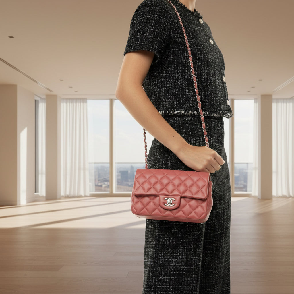 Classic Single Flap Bag Quilted Lambskin Mini