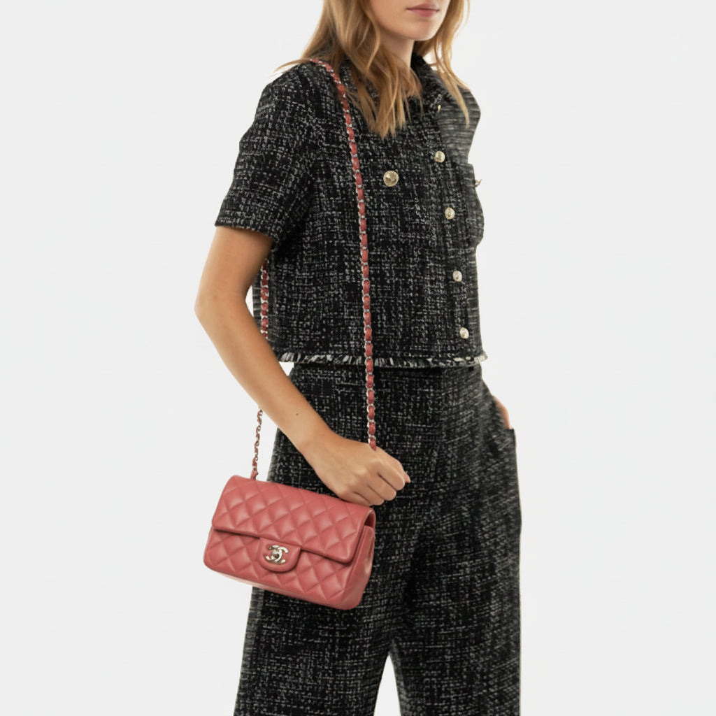 Classic Single Flap Bag Quilted Patent Mini