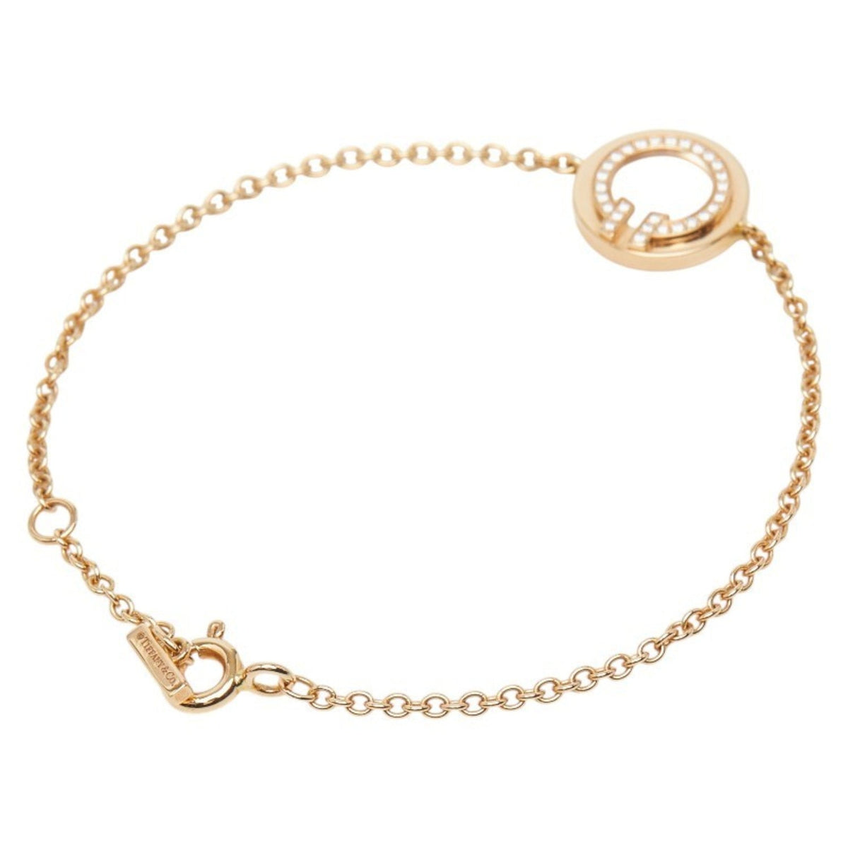 T Bracelet Yellow with Diamond and Mother of Pearl