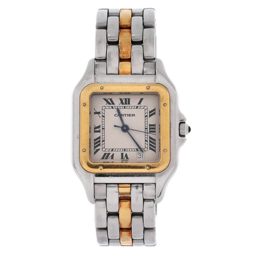 Vintage Panthere de Cartier Quartz Watch Stainless Steel and Yellow Gold 27