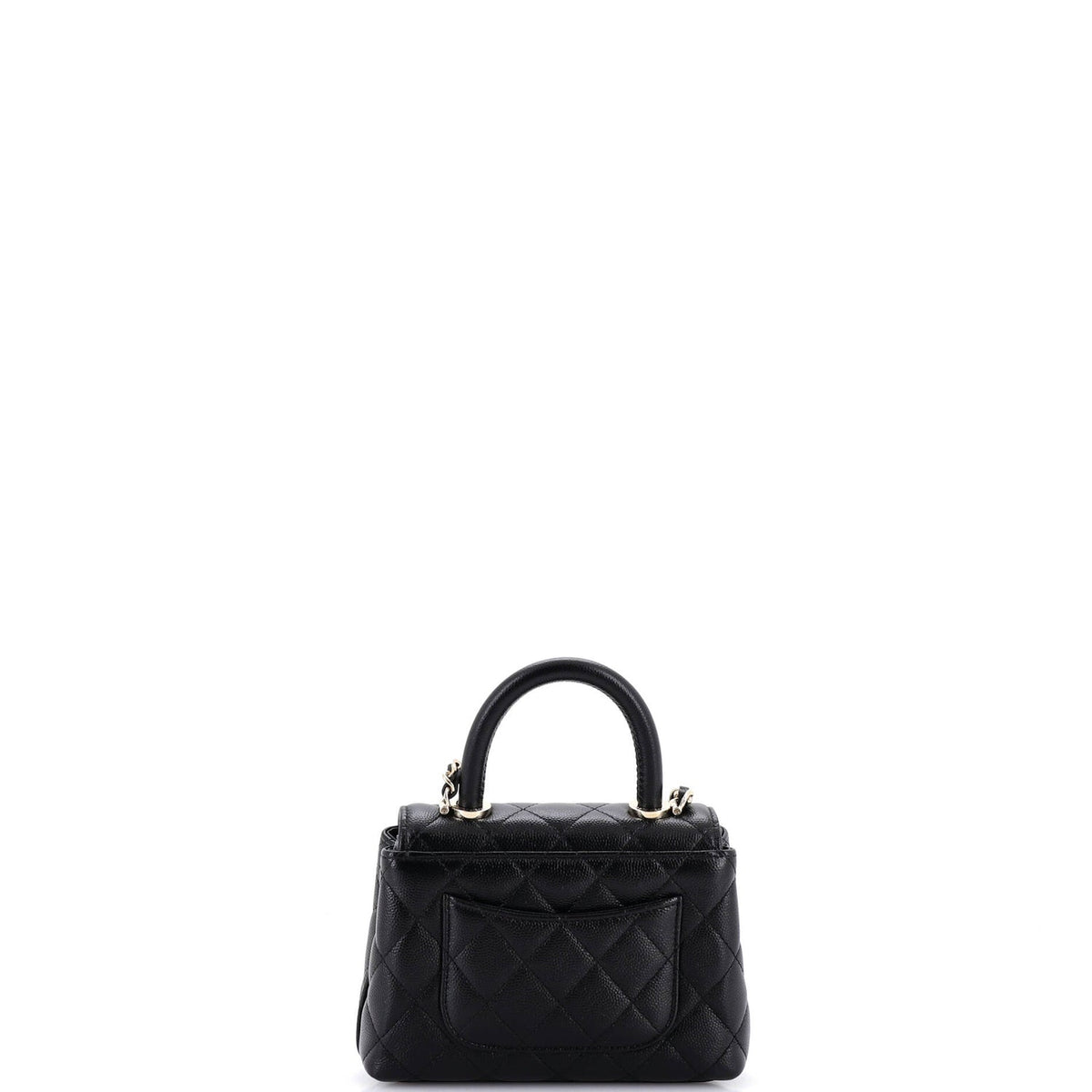 Coco Top Handle Bag Quilted Caviar Extra Mini