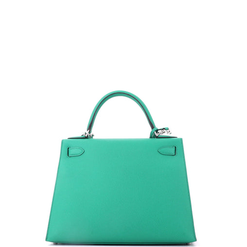 Kelly Handbag Menthe Epsom with Palladium Hardware 28