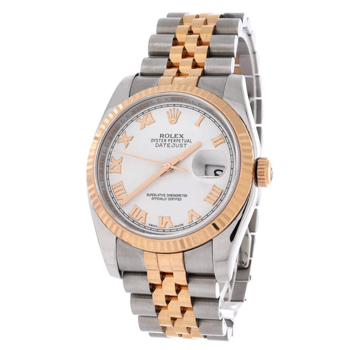Oyster Perpetual Datejust Automatic Watch Stainless Steel and Rose Gold 36