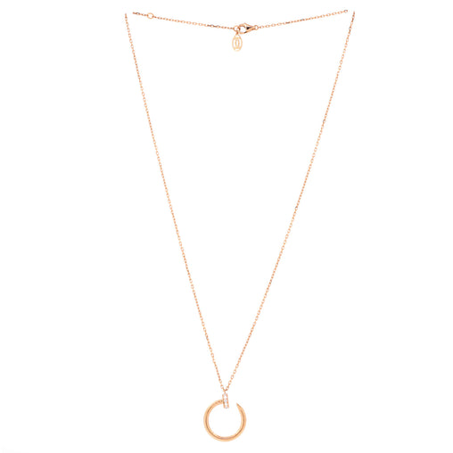 Juste un Clou Pendant Necklace 18K Rose Gold and Pave Diamonds