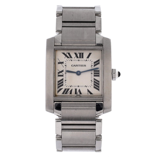 Tank Francaise Quartz Watch Stainless Steel and Yellow Gold 20