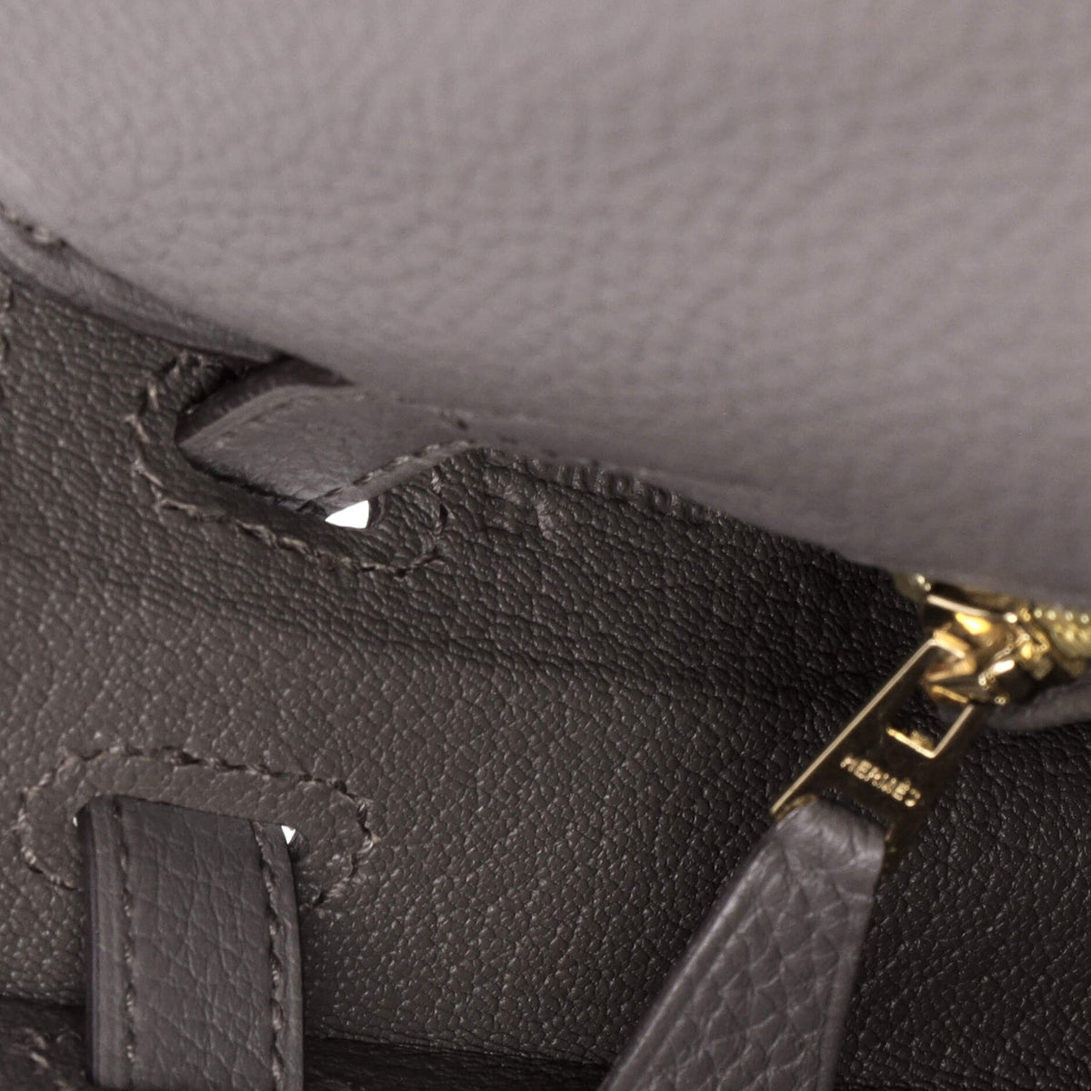 Kelly Handbag Grey Togo with Gold Hardware 25