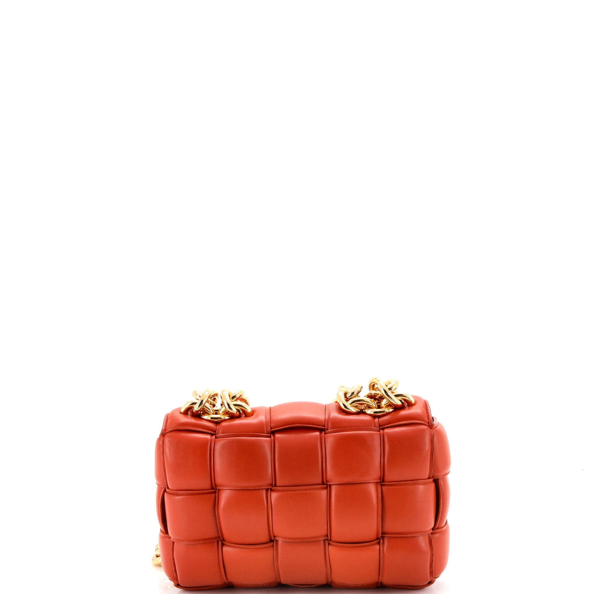 Cassette Chain Crossbody Bag Padded Maxi Intrecciato Leather