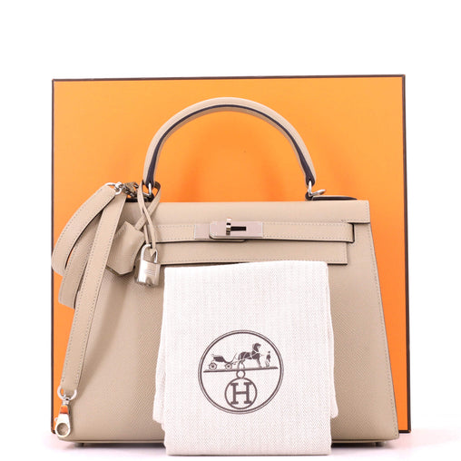 Kelly Handbag Trench Epsom with Palladium Hardware 28
