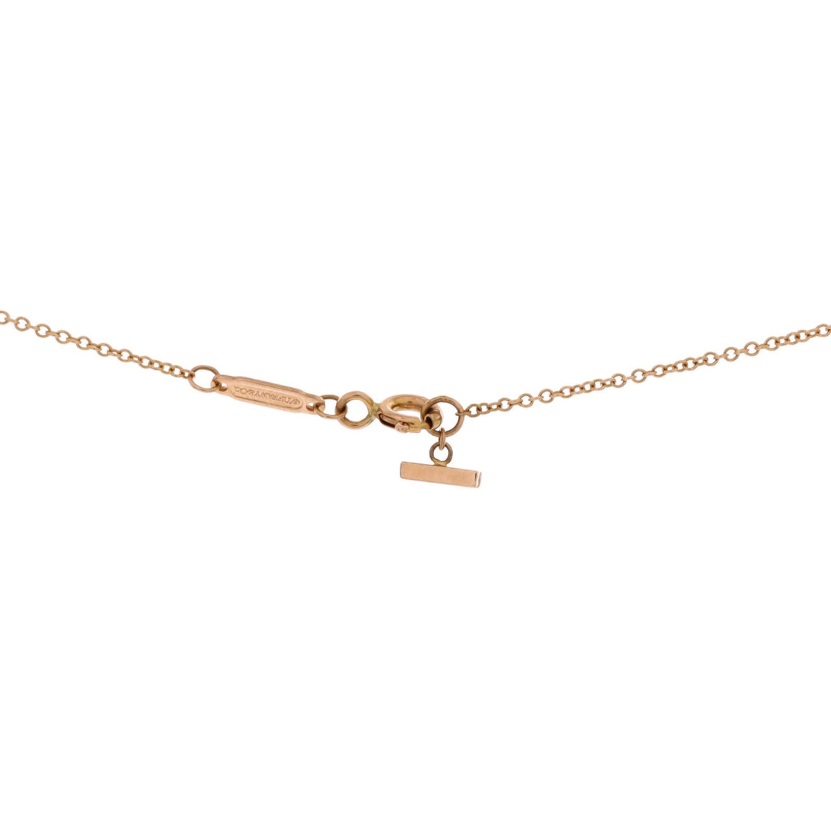 T Smile Pendant Necklace 18K Rose Gold Small