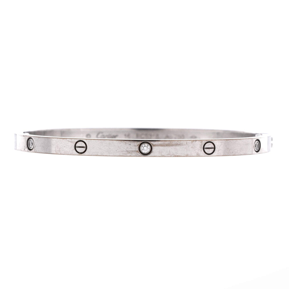 Love 6 Diamond Bracelet 18K White Gold and Diamonds Small