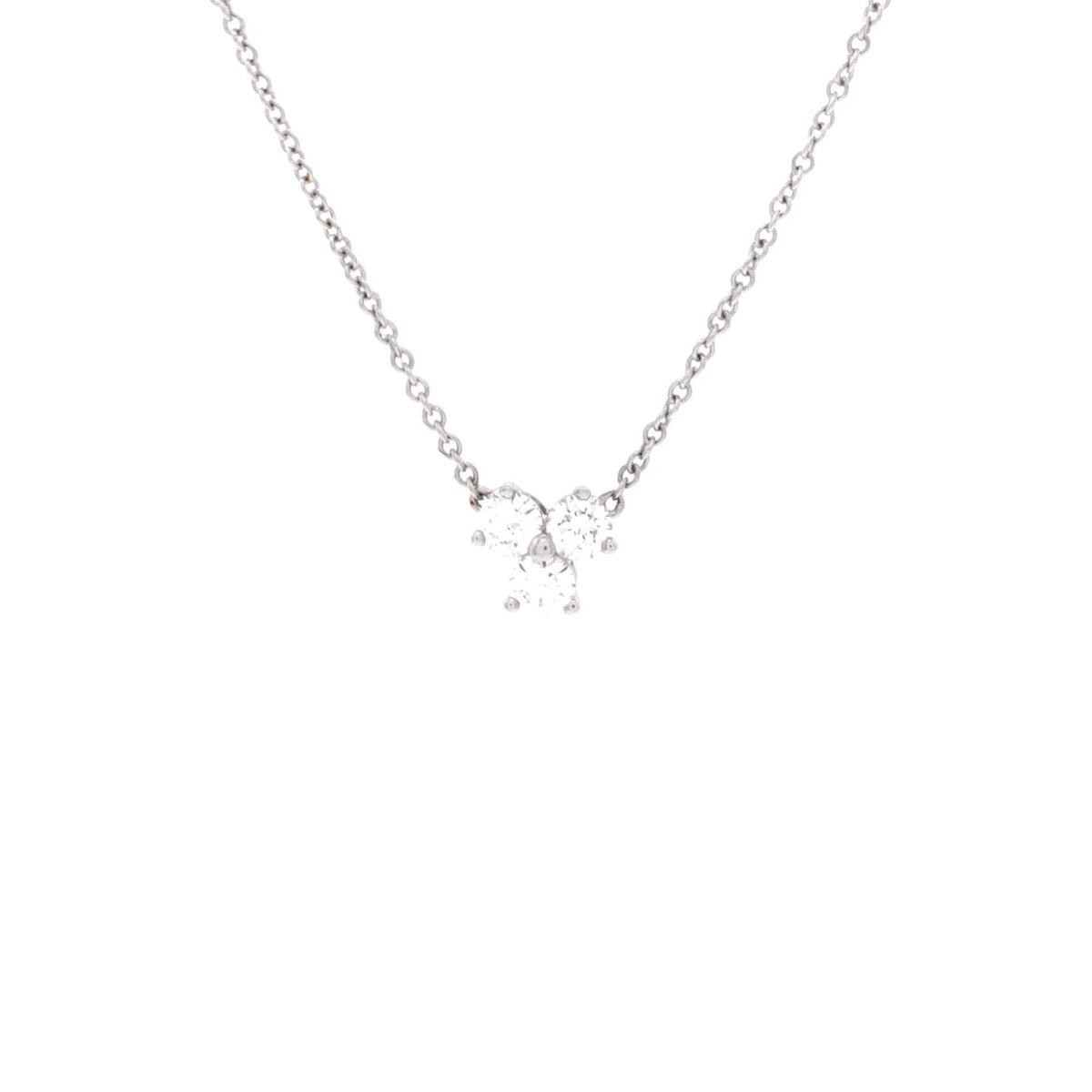 Aria Pendant Necklace Platinum and Diamonds