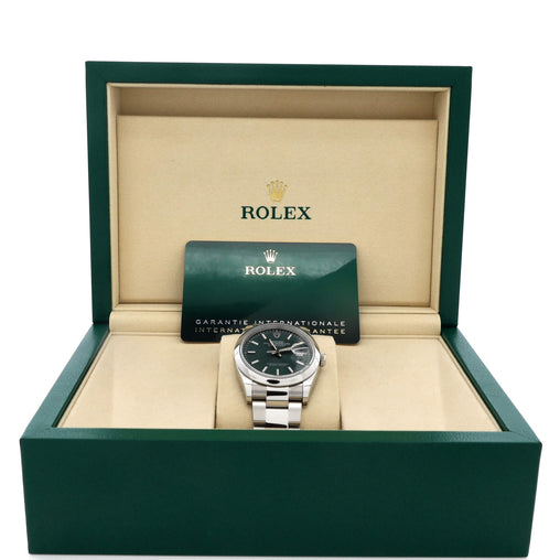 Oyster Perpetual Datejust Mint Green Automatic Watch Stainless Steel 36