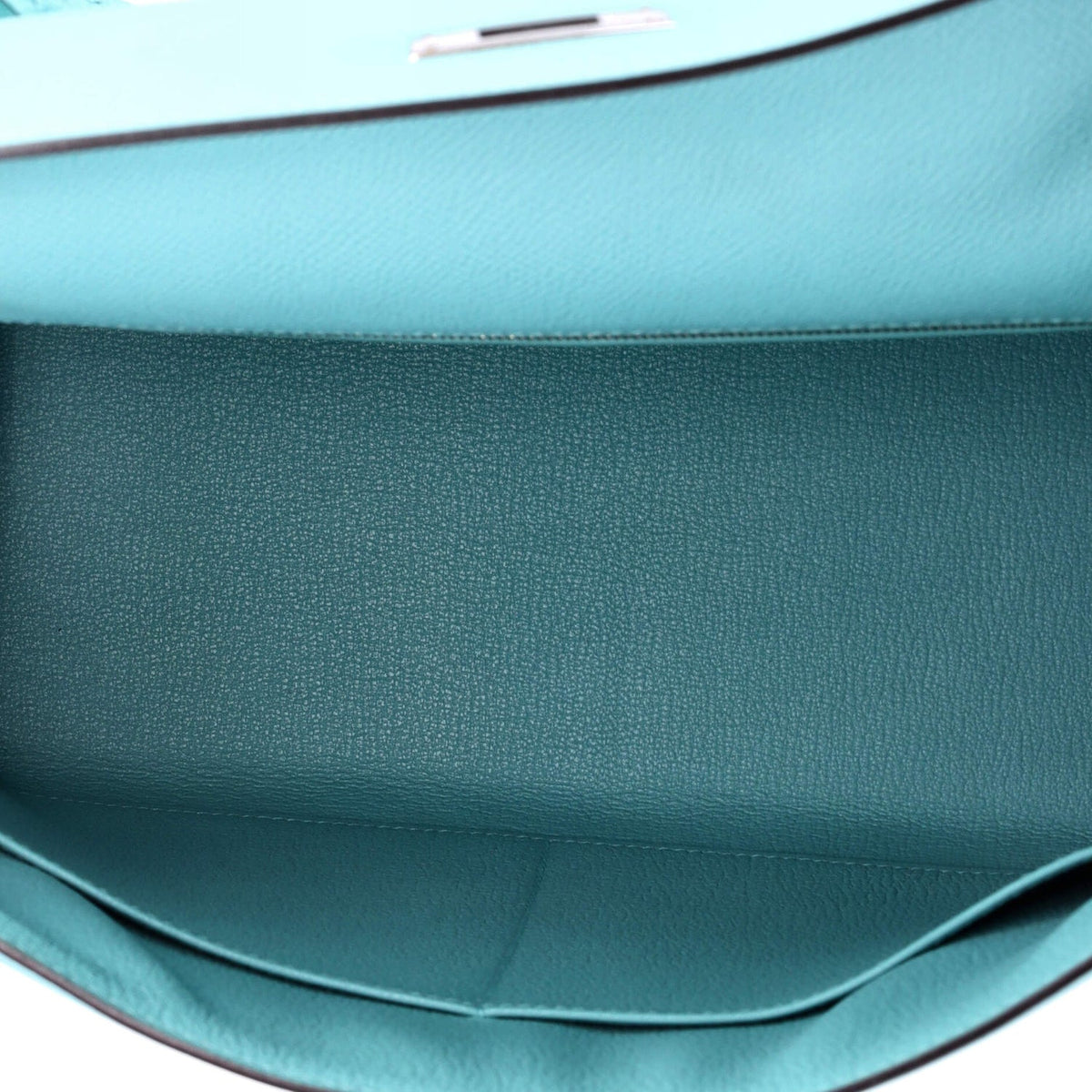 Kelly Handbag Bleu Atoll Epsom with Palladium Hardware 35