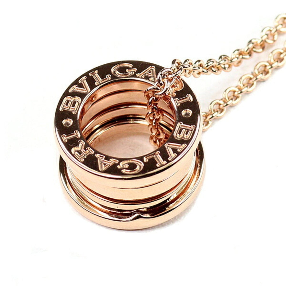 B.Zero1 Pendant Necklace 18K Rose Gold