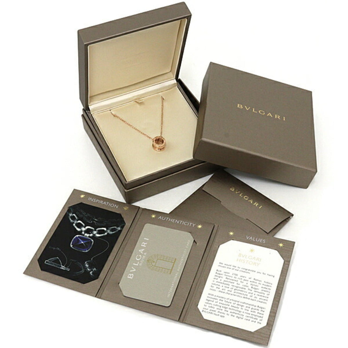 B.Zero1 Pendant Necklace 18K Rose Gold