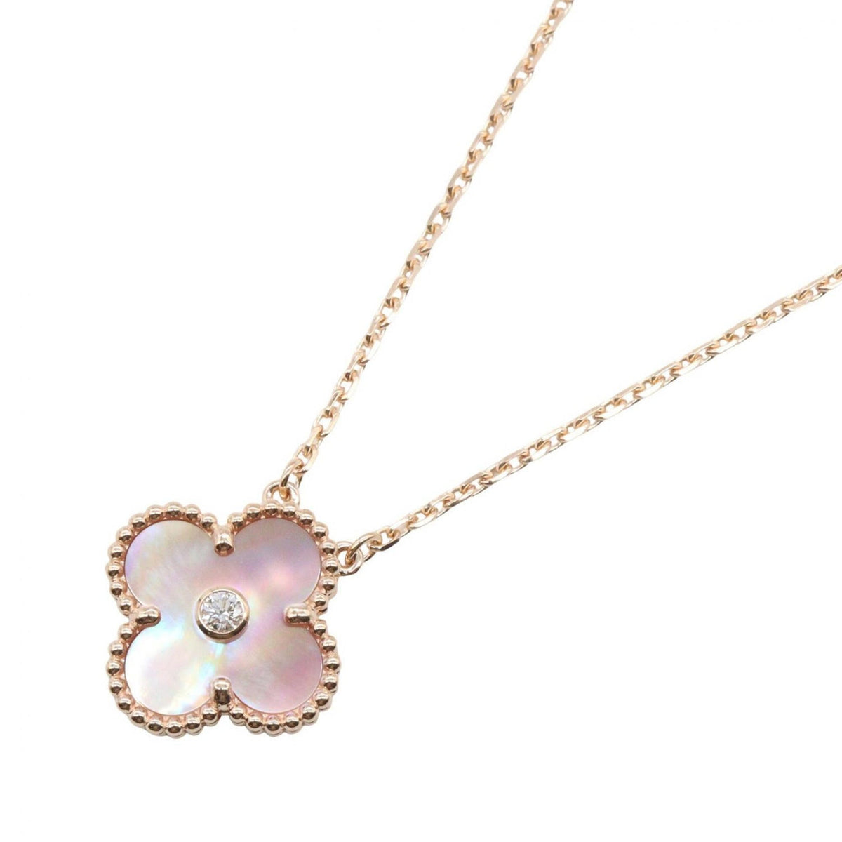 Vintage Alhambra Pendant Necklace 18K Rose Gold