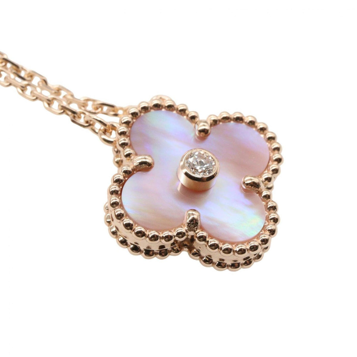 Vintage Alhambra Pendant Necklace 18K Rose Gold