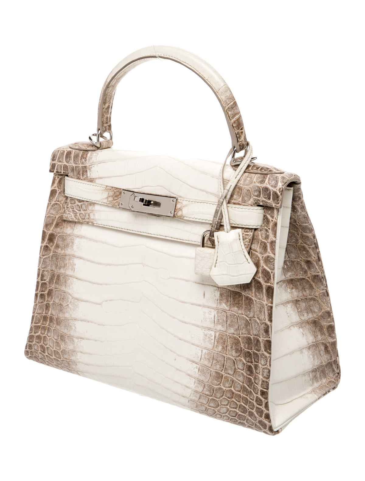 Hermes Matte Himalaya Niloticus Crocodile Kelly II Retourne 28