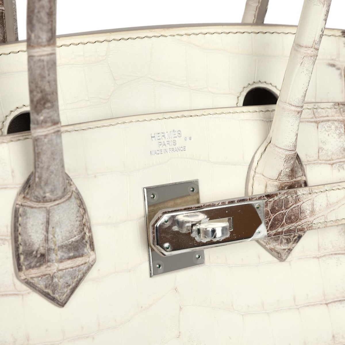 Hermès Birkin 30 Himalaya Niloticus Crocodile Palladium Hardware (Copy)